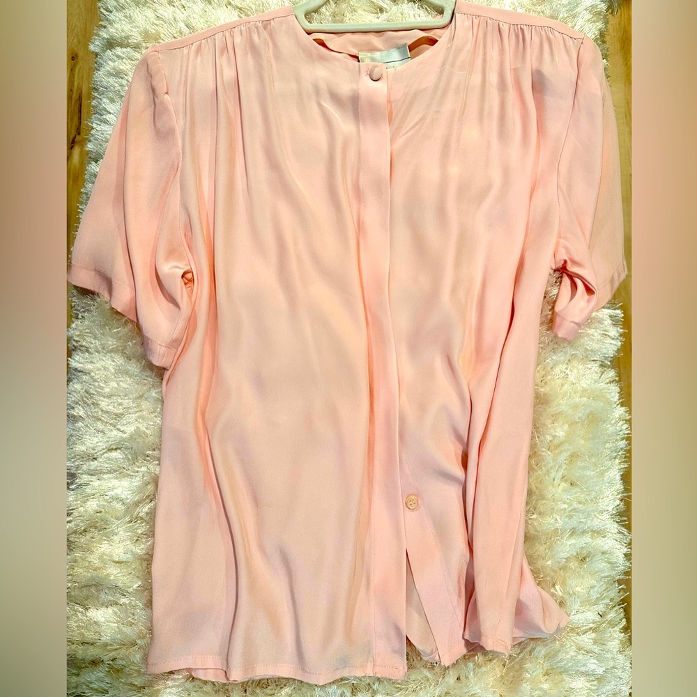 218.  SENTIMENTS CALIFORNIA HIDDEN BUTTON DOWN SIZE 14